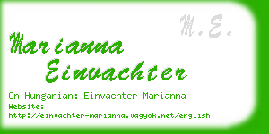 marianna einvachter business card